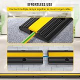 VEVOR 4 Pack 1 Channel Rubber Cable Protector Ramp 18000 Lbs Heavy Duty Speed view 6