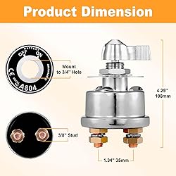Spurtar Battery Disconnect Switch 12V 24V 48V Heavy
