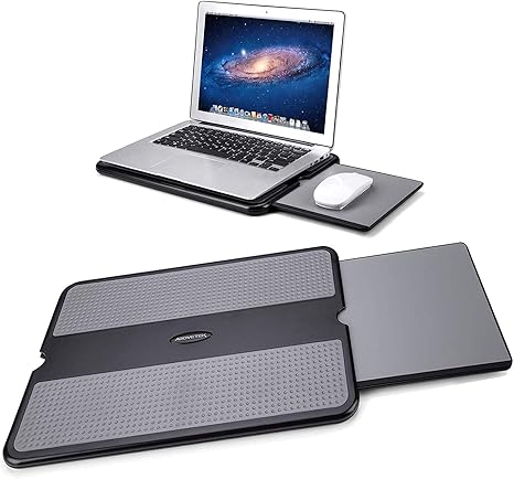 Abovetek Portable Laptop Lap Desk W Retractable Left Right Mouse