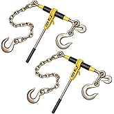 VEVOR Ratchet Chain Binder, 9200 lbs Working Load, Chain Binders Compatible with 3/8 in - 1/2 in Chains, Heavy Duty Ratchet Load Binder with Handles for Truck, Tie Down, Hauling, Towing, Logging