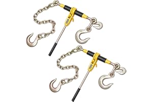 VEVOR Ratchet Chain Binder, 9200 lbs Working Load, Chain Binders Compatible with 3/8 in - 1/2 in Chains, Heavy Duty Ratchet Load Binder with Handles for Truck, Tie Down, Hauling, Towing, Logging