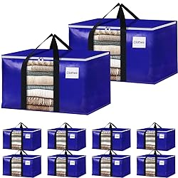 BlissTotes 10 Pack Moving Bags with Clear