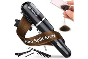 Split-Ender Mini 2 – Original Cordless Split End Hair Trimmer for Dry, Damaged, Brittle, Curly, Frizzy, or Straight Hair – Rechargeable Hair Clipper, Home Styling Tool for Split Ends (Black)
