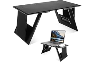 DOITOOL Portable Folding Laptop Stand Desk 24X44Cm Black Bed Tray Table for Travel and Car Use