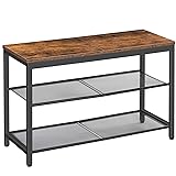 HOOBRO Shoe Bench, 3-Tier Shoe Rack, Industrial