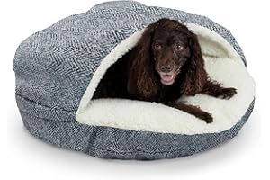 Snoozer Luxury Microsuede Cozy Cave Pet Bed, Show Dog Collection, Small, Palmer Indigo