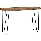 Amazon Brand – Rivet Hairpin Wood and Metal Tall 29.5" Console Bar Table, Walnut and Black