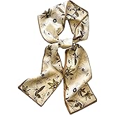 Stlvoll Silk Neck Scarf Fashion Head Scarves for Women Hair Neck Bag Scarfs for Handbags Long Satin Headscarf