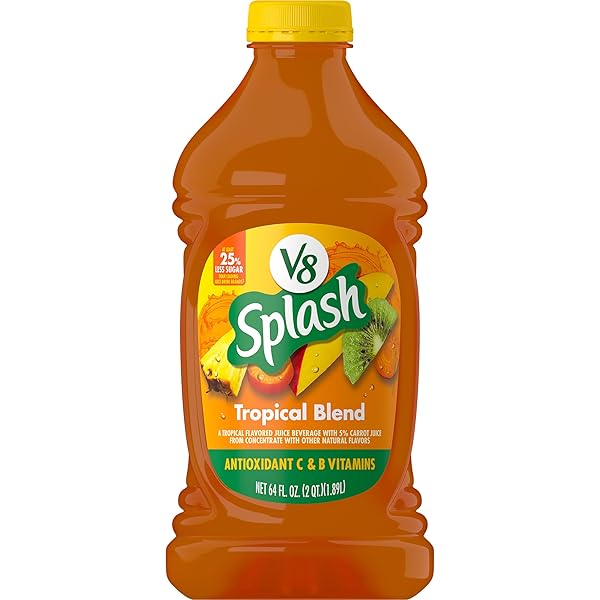 V8 SPLASH TROPICAL BLEND FLAVORED JUICE BEVERAGE, 64 FL OZ BOTTLE