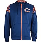 Zubaz NFL Men's Full Zip Team Color Hoodie with Zebra Band Accents (Small - 5XL)