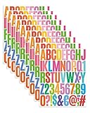 Uniclife 10 Sheets Letter Stickers, 500 Pcs