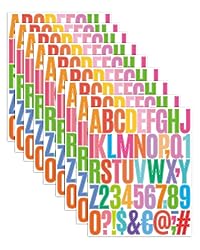 Uniclife 10 Sheets Letter Stickers, 500 Pcs