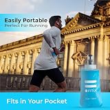 FITLY Soft Water Bottle, Collapsible Flask for Running, Hiking, Cycling view 7