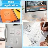 Hoiny Transparent Sticky Notes 400 Sheets 4 Sizes See-Through Self-Adhesive view 5