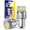 AUTOONE Upgraded 1156 LED Bulb White, 500% Super Bright, 7506 BA15S P21W LED Replacement with Projector for Backup Reverse Tail Brake DRL Signal Parking Lights, Pack of 2