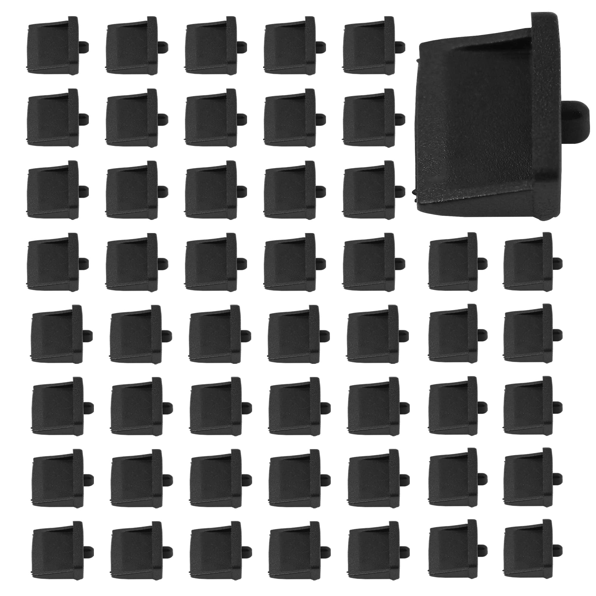 GINTOOYUN 50pcs Silicone USB A Type Female Anti Dust Cover Protector Plugs Stopper Cover for Desktop Computer Laptop and More