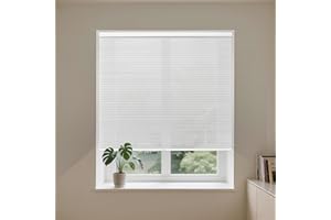 Allesin Cellular Shades Cordless, Light Filtering Honeycomb Blinds for Indoor Windows, Thermal Insulated Window Shades for Home Office Pull Down, Perfect for Bedroom/Living Room, White 35" W x 64" H