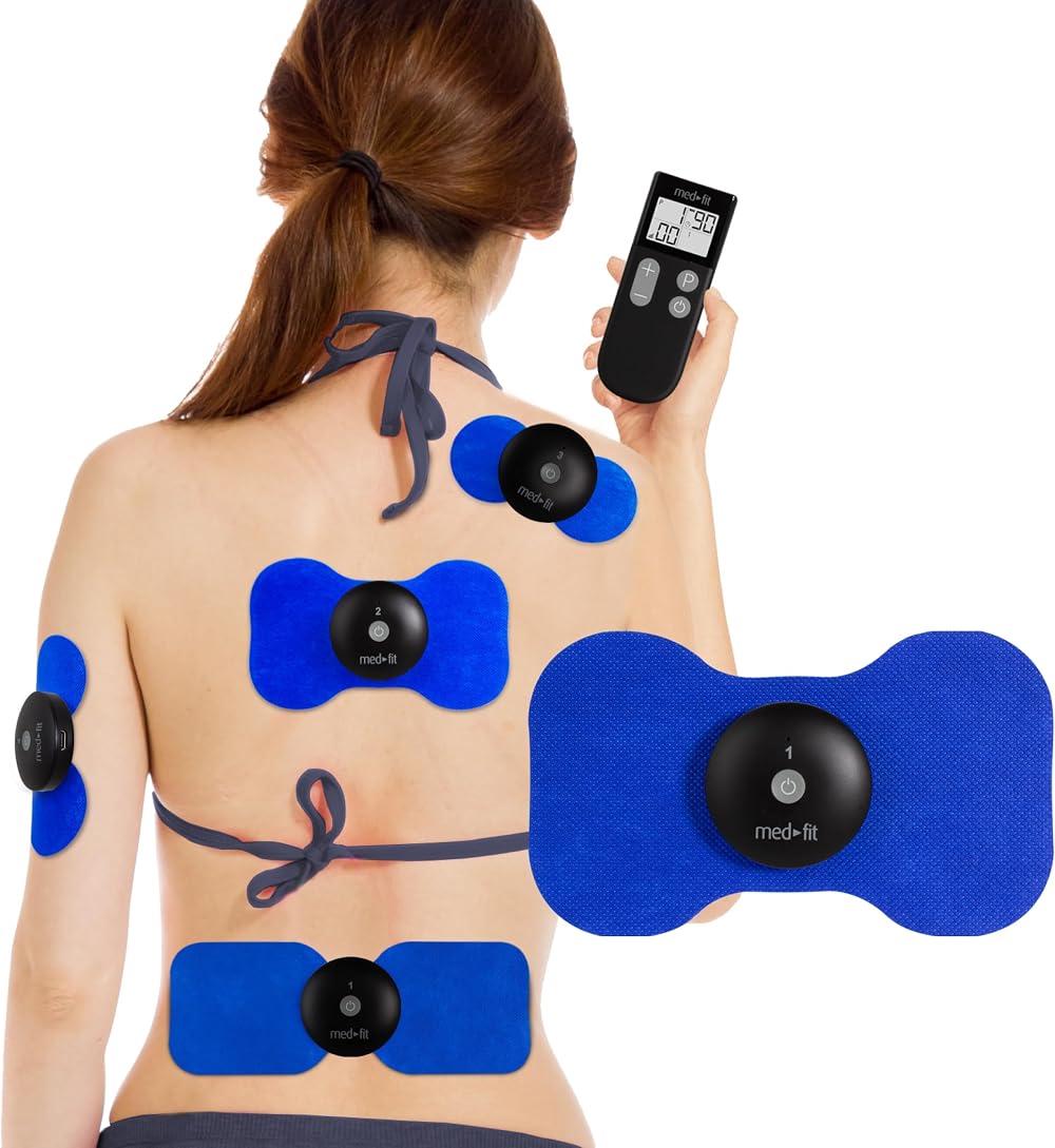 Med-Fit 4 Channel Wireless TENS EMS Machine for Pain Relief & Relaxation