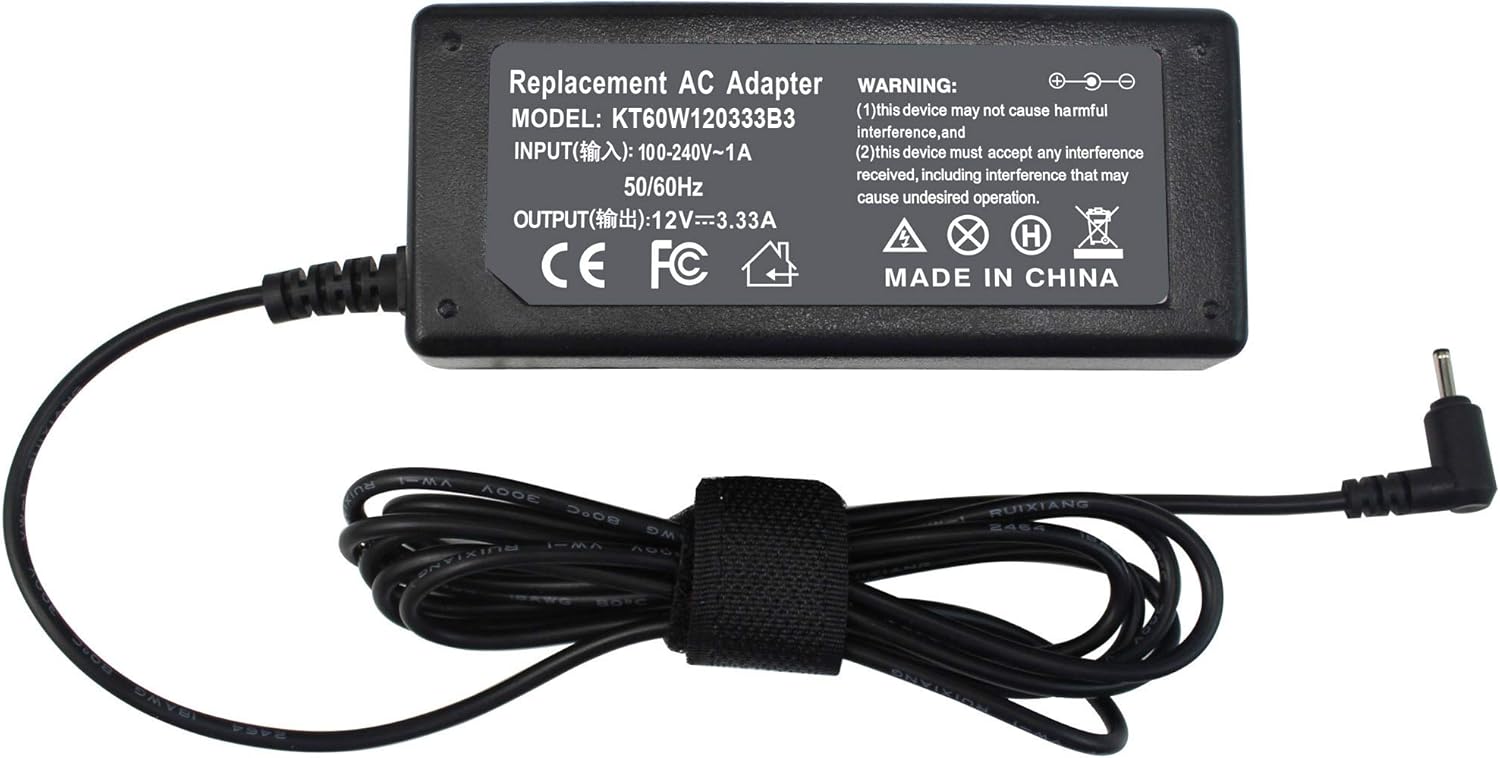 LNOCCIY 12V 3.33A 40W AD-4012NHF AC Adapter Charger for Samsung Chromebook Xe303c12 Xe303c12-a01us Xe303c12-h01us Xe500c12 Xe500c12-k01us Xe503c12 Xe500c13 Xe500t1c Xe700t1c Np930x2k Power Cord
