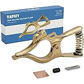 Vaphy 300-Amp T-Style Welding Ground Clamp Brass