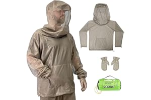 RoamRider Mosquito Jacket, Bug Jacket with Hood for Men and Women, Ultra-fine Mesh Mosquito Net Suit Clothing Mitt