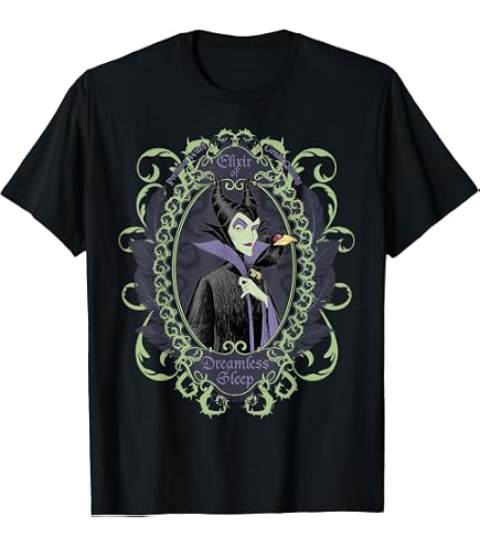 Amazon.com: Disney Sleeping Beauty Maleficent Outline Flame T