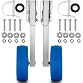 VEVOR Boat Launching Wheels, 300 lbs Load Capacity, 10" Stainless Steel Transom Wheel with Solid PVC Tire, Folding Launch Wheels with 4 Quick Release Pins, Fit 13' Long Inflatable Fishing Boat