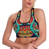 Supdreamc Women's Cross Back Sports Bra Strappy Yoga Bra for Workout Fitness