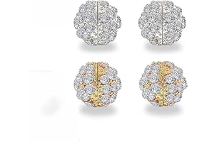 AONKLOT Lymphatic Drainage Earrings Therapy Germanium Earrings Activity Hoop Dangle Earrings Dorina Ear Acupressure Detox Earrings Stud Rhinestone Ball Waterdrop Earrings for Women