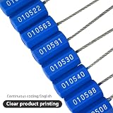 Lzbignun 100pc Numbered Security Cable Seals Tamper Evident Steel Wire Pull view 5