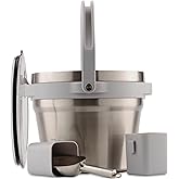 Large Insulated Ice Bucket with Lid – Stainless Steel Ice Bucket and Scoop – Ice Buckets for Parties, Bars – Ice Bucket with Lid and Scoop – Outdoor Ice Bucket, Champagne (Natural Stainless)