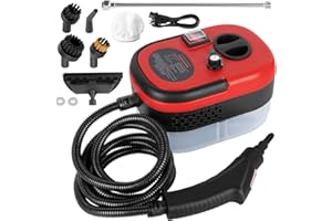 HCCTWOOW 1200ml Handheld Steam Cleaner,W/Brush Heads,High Temperature Steamer for Cleaning,2500W Portable Steam Cleaning for Home Use (Red-1200ml steam)