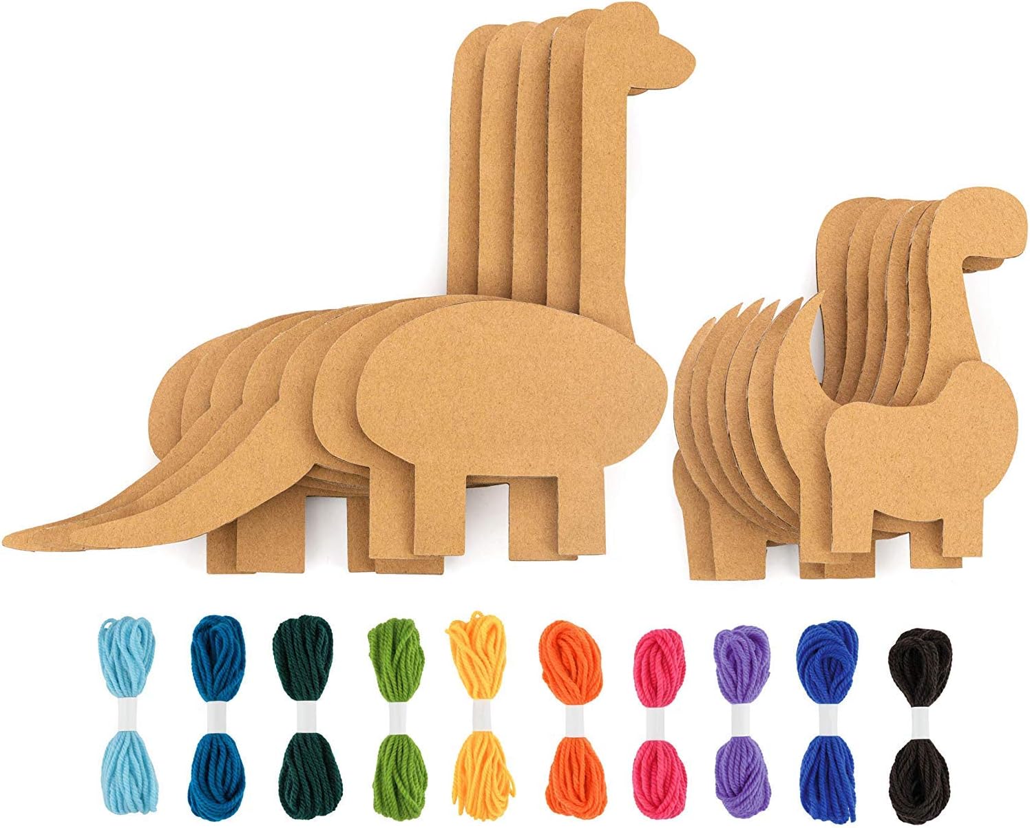 Made It! Yarn Animal Craft Kits for Kids Yarn Dinosaur, Multicolor - Image 3