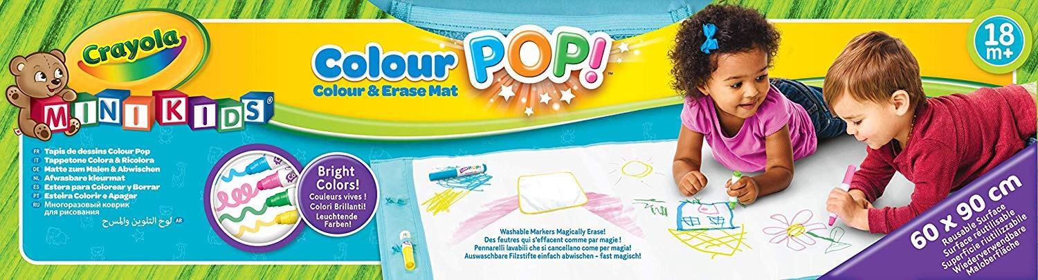 Crayola My First Colour Pop Colours and Erase Mat, Blue
