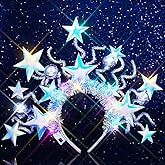 GENBREE Light Up Star Headband Led Disco Headpiece Glowing Rave Party Hair Accessories for Women