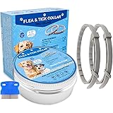 Flea Collar for Dogs, Dog Flea Collars Kill Flea and Ticks, 2 Pack Natural Flea and Tick Prevention Collar for Dogs, Water Re