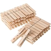 Mr. Pen- Large Wooden Clothes Pins, 2.9 Inch, 50 Pack | Natural Wood Clips for Crafts, Classroom Projects, Hanging Photos, Ch
