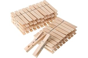 Mr. Pen- Wooden Clothes Pins, Large Natural Wood, 50 Pack, 2.9 Inch, Rust Resistant for Classroom, Crafts