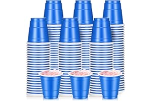 Layhit 200 Pack 2oz Christmas Shot Cups Plastic Shot Glasses Mini Disposable Cups for Wedding Birthday Valentine's Day Party Supplies Beer Drinking Serving Snacks Samples Tastings(Blue)