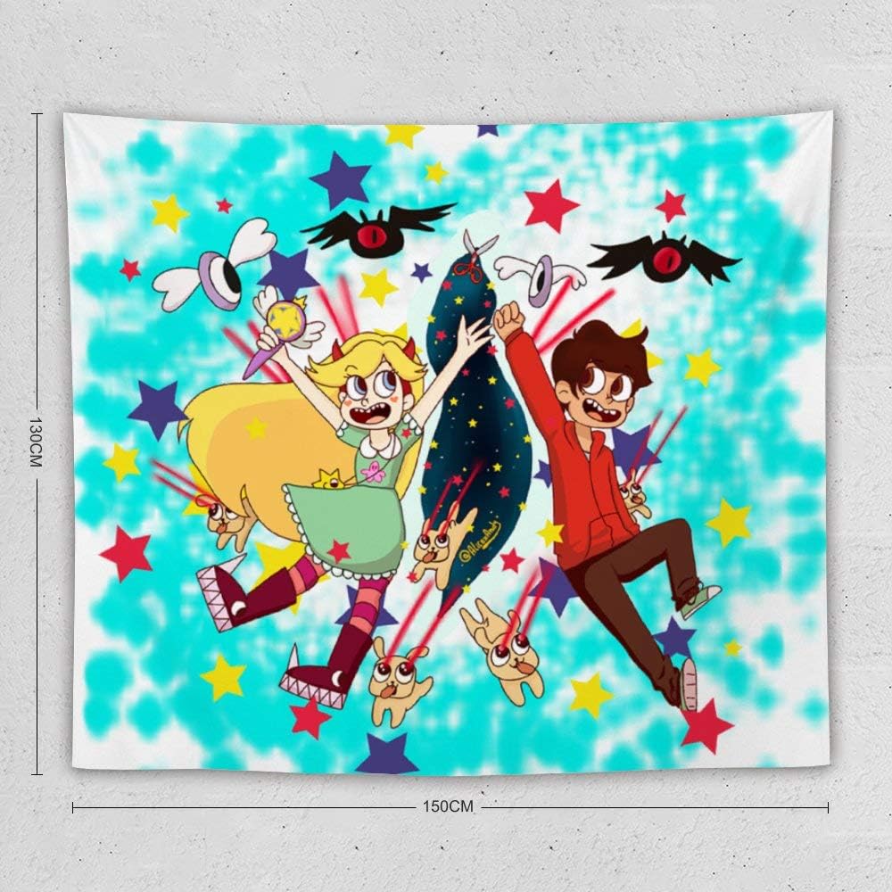 Amazon Co Jp 悪魔バスター スター バタフライタペストリー壁掛け寝具タペストリータペストリー用リビングルーム寝室寮家の装飾100 150センチビーチブランケット ホーム キッチン