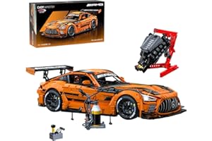 JAMARA 402899 CADA Mercedes-AMG GT3 1:8 Orange 2.4GHz Bricks RC Clamping Blocks Car Racing Car Model Kit Remote Controlled Te