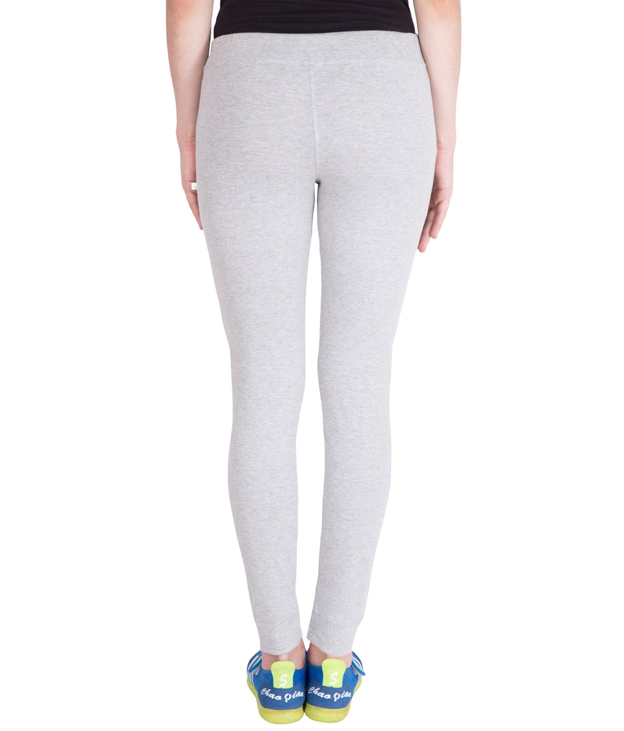 american-elm women's grey cat & butterfly printed cotton jogger