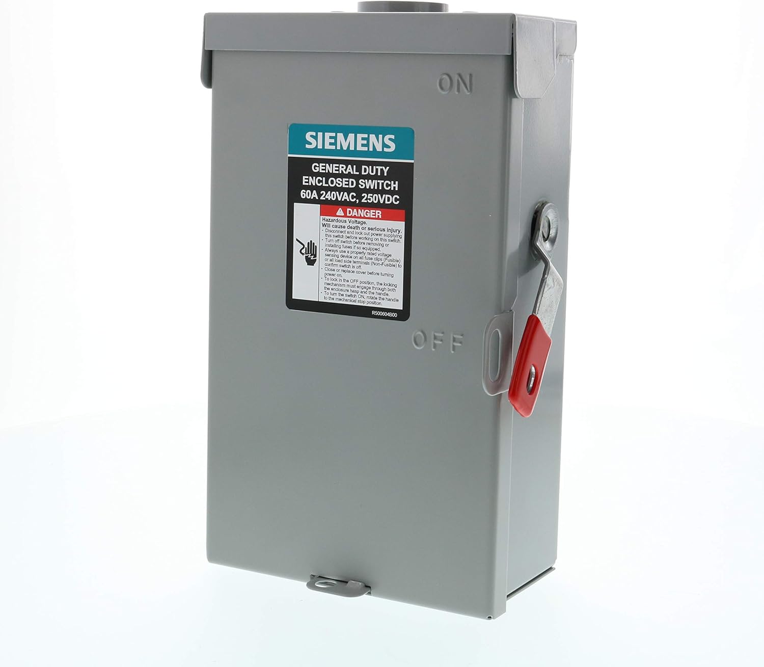 SIEMENS 3P 60A 240V General Duty Safety Switch Outdoor, Fusible