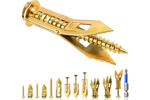 JUICESAVVY 81 PCS Heavy Duty Self Drilling Drywall Anchor Kit (3 Sizes) - Holds 100LBS+ [2025 Upgraded] Metal Wall Anchors with Screws for TV Mounting, Cabinets, Shelves - No Drill Required