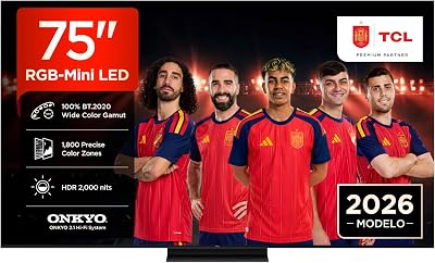 75RM7L 75 polegadas RGB-Mini LED 4K HDR10+ Smart TV, 2.000 nits