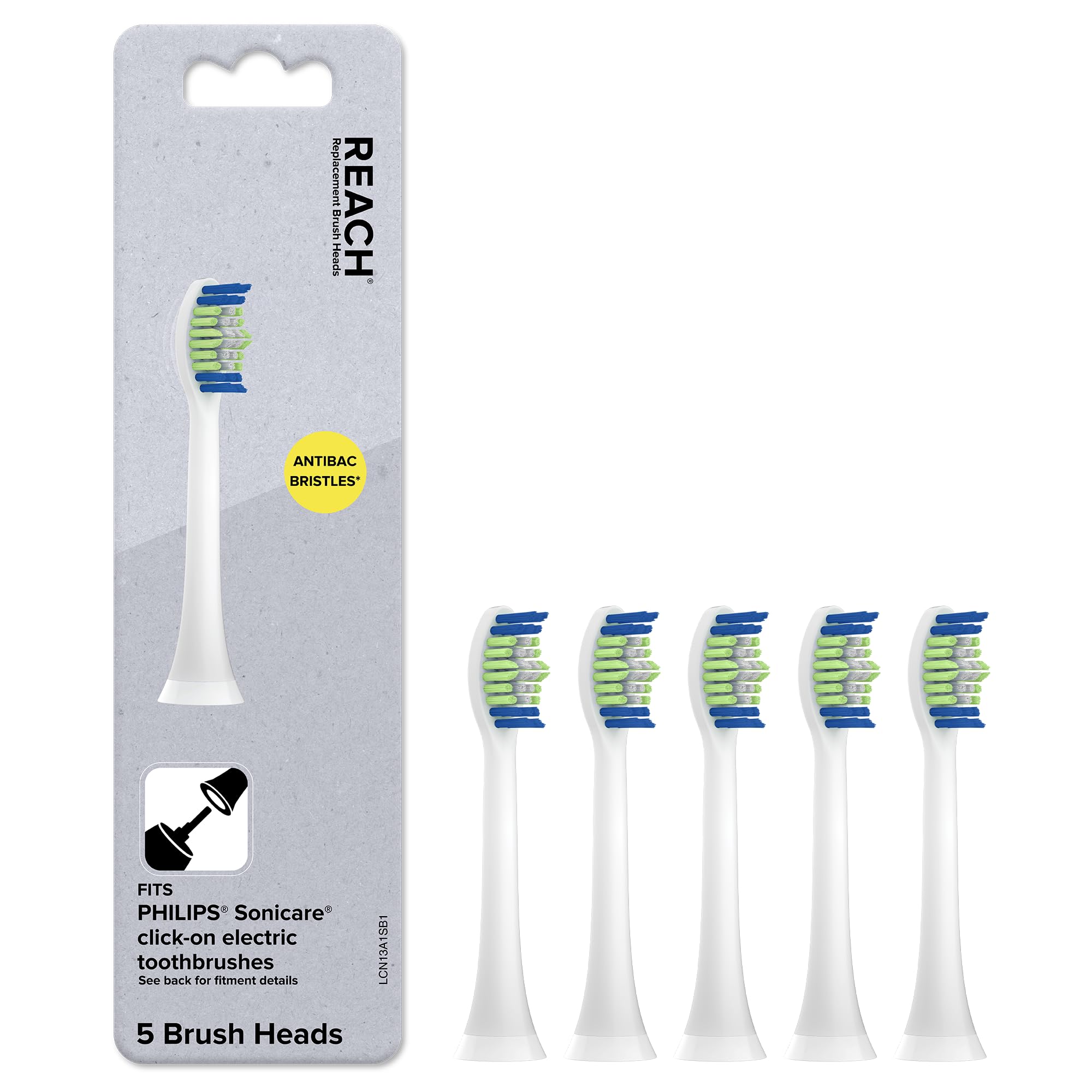Photo 1 of ***** ONLY 3 **** REACH SmileSonic Pro Essential Clean Replacement Toothbrush Brush Heads, Compatible with Philips Sonicare Click-On Power Toothbrushes, Replace-Me Bristles, 5 Count