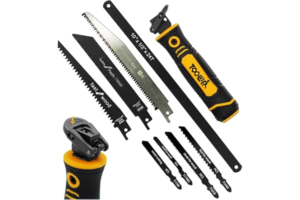 TOOLAN: 8-in-1 Multi Blades Hand Saw, Drywall Cutter Saw. Hackwaw. Long Blade Hand Saw for Cut, Sheetrock, Wood, Metel, Plast