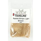 Hareline Fly Tying Rabbit Strips - Light Brown
