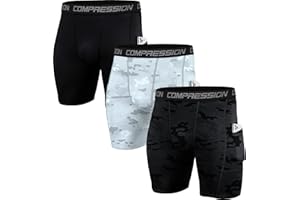 Holure Men's Sport Compression Shorts Performamce Athletic Running Underwear (3 or 5 Pack)