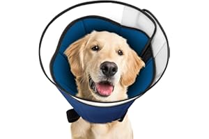 Megeo Dog Cone for Dogs After Surgery, Dog Cones for Large Medium Small Dogs, Soft Pet Recovery Cone Keeps Dog from Scratching & Licking Wounds, Hotspots and Stitches